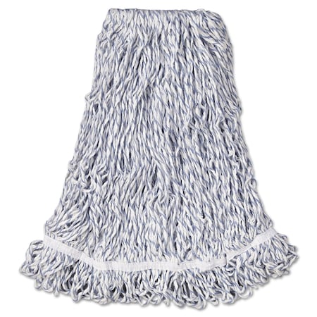 Rubbermaid Commercial 1 in Looped-End Wet Mop, White, Cotton/Synthetic, PK6, FGA41306WH00 FGA41306WH00